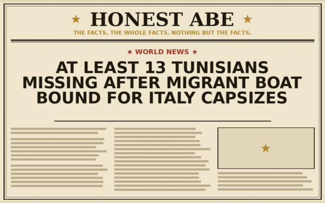 At Least 13 Tunisians Missing After Migrant Boat Bound for Italy Capsizes