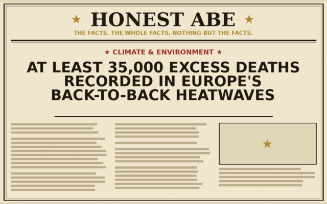 At Least 35,000 Excess Deaths Recorded in Europe’s Back-to-Back Heatwaves