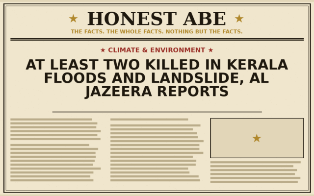 At Least Two Killed in Kerala Floods and Landslide, Al Jazeera Reports