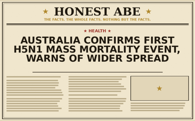 Australia Confirms First H5N1 Mass Mortality Event, Warns of Wider Spread