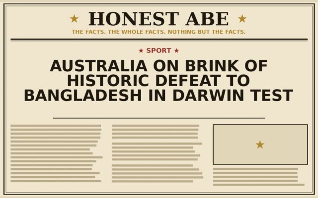 Australia on Brink of Historic Defeat to Bangladesh in Darwin Test