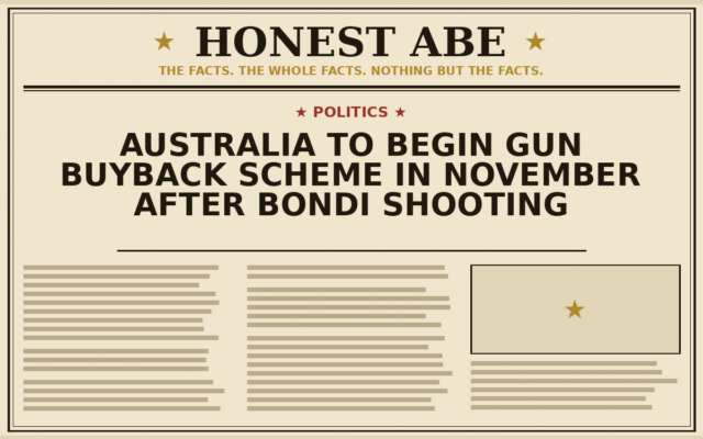 Australia to Begin Gun Buyback Scheme in November After Bondi Shooting