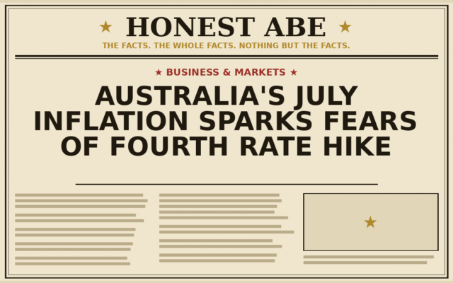 Australia’s July Inflation Sparks Fears of Fourth Rate Hike