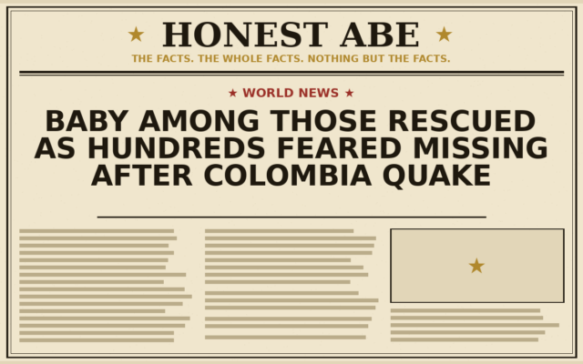 Baby Among Those Rescued as Hundreds Feared Missing After Colombia Quake