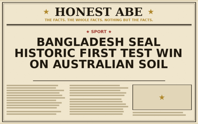 Bangladesh Seal Historic First Test Win on Australian Soil