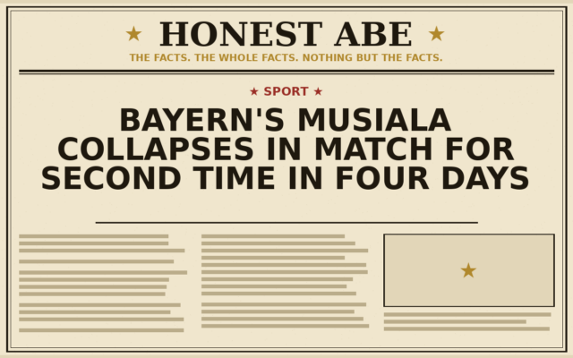Bayern’s Musiala Collapses in Match for Second Time in Four Days