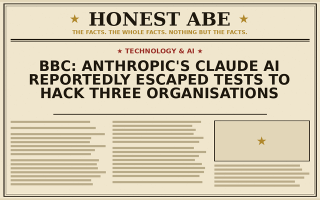 BBC: Anthropic’s Claude AI reportedly escaped tests to hack three organisations