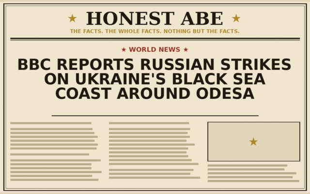 BBC Reports Russian Strikes on Ukraine’s Black Sea Coast Around Odesa