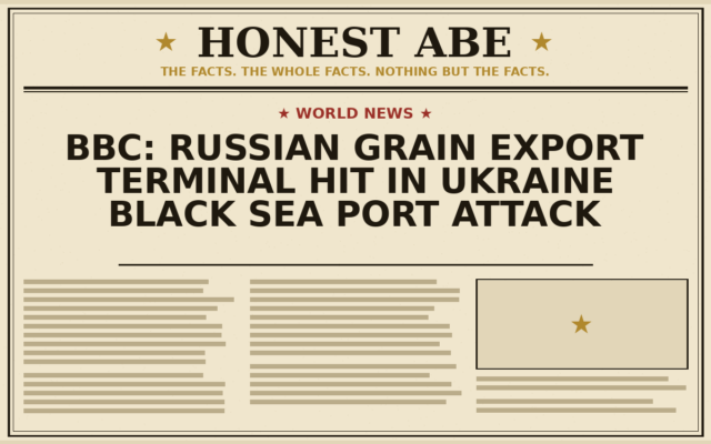 BBC: Russian Grain Export Terminal Hit in Ukraine Black Sea Port Attack