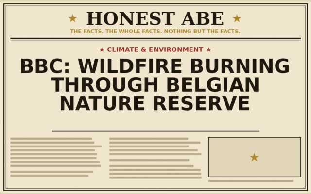 BBC: Wildfire Burning Through Belgian Nature Reserve