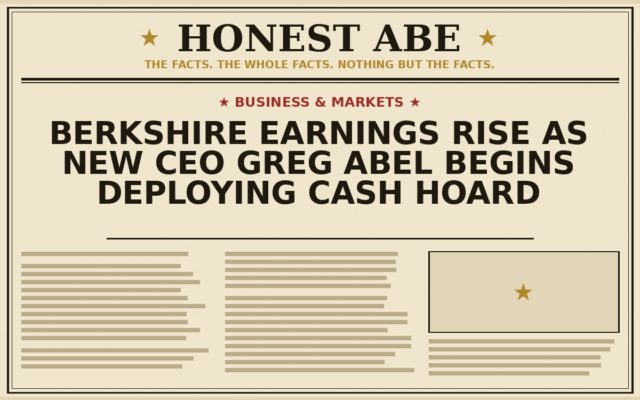 Berkshire Earnings Rise as New CEO Greg Abel Begins Deploying Cash Hoard