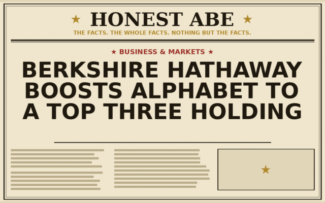 Berkshire Hathaway Boosts Alphabet to a Top Three Holding