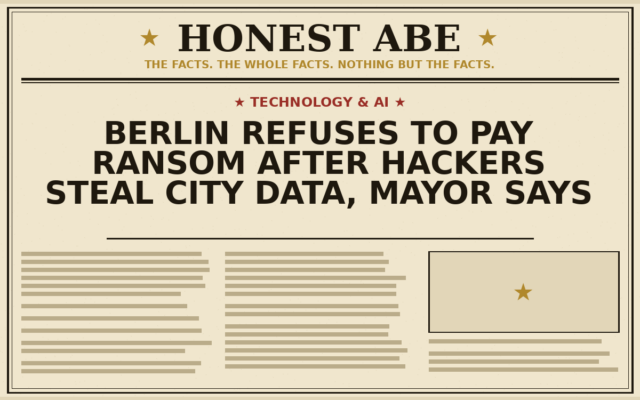 Berlin Refuses to Pay Ransom After Hackers Steal City Data, Mayor Says