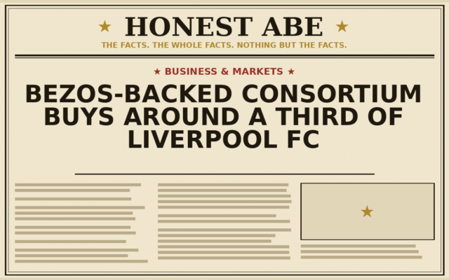 Bezos-Backed Consortium Buys Around a Third of Liverpool FC
