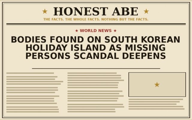Bodies Found on South Korean Holiday Island as Missing Persons Scandal Deepens
