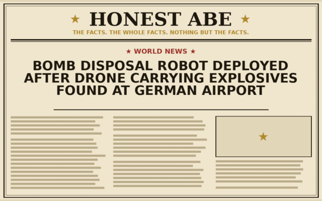 Bomb Disposal Robot Deployed After Drone Carrying Explosives Found at German Airport