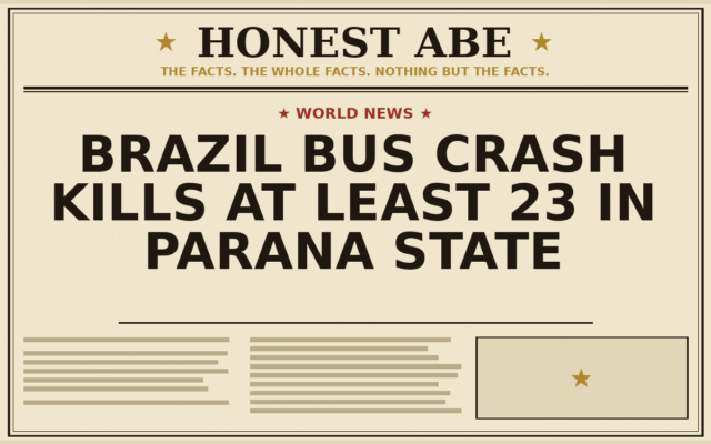 Brazil Bus Crash Kills at Least 23 in Parana State