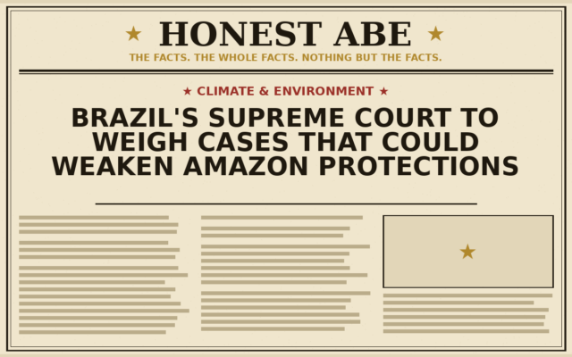 Brazil’s Supreme Court to Weigh Cases That Could Weaken Amazon Protections