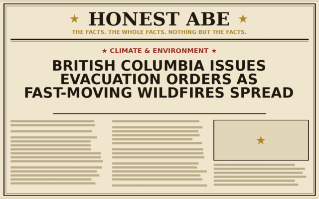 British Columbia Issues Evacuation Orders as Fast-Moving Wildfires Spread