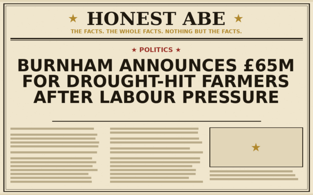 Burnham Announces £65m for Drought-Hit Farmers After Labour Pressure