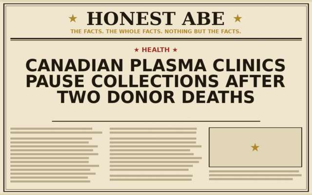 Canadian Plasma Clinics Pause Collections After Two Donor Deaths