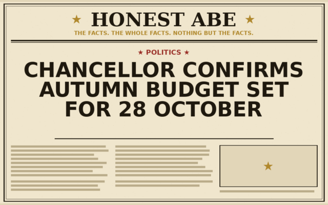 Chancellor Confirms Autumn Budget Set for 28 October
