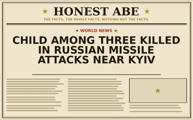 Child Among Three Killed in Russian Missile Attacks Near Kyiv