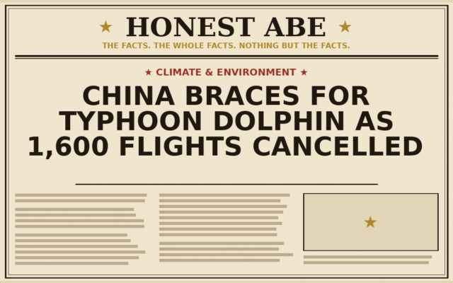 China Braces for Typhoon Dolphin as 1,600 Flights Cancelled