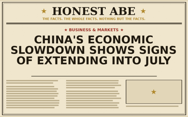 China’s Economic Slowdown Shows Signs of Extending Into July