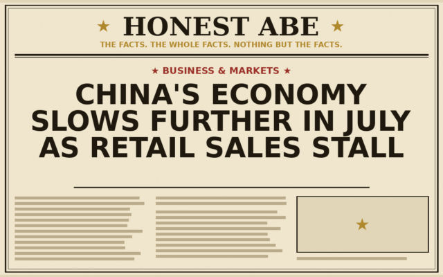 China’s Economy Slows Further in July as Retail Sales Stall