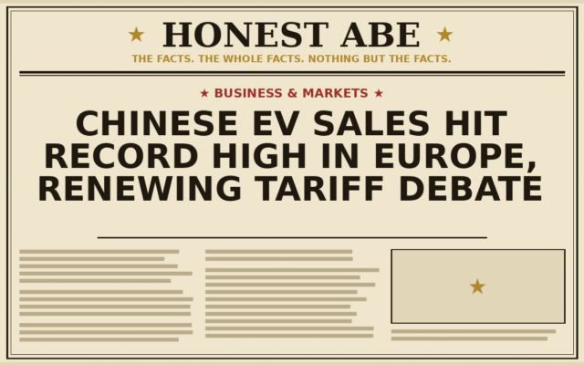 Chinese EV Sales Hit Record High in Europe, Renewing Tariff Debate