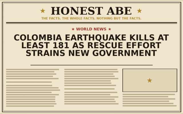Colombia Earthquake Kills at Least 181 as Rescue Effort Strains New Government