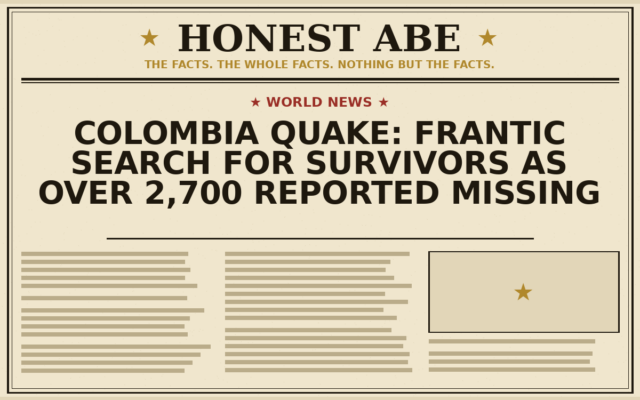 Colombia Quake: Frantic Search for Survivors as Over 2,700 Reported Missing