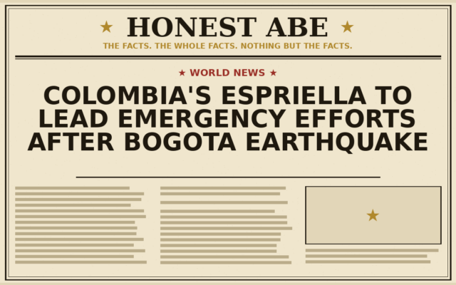 Colombia’s Espriella to Lead Emergency Efforts After Bogota Earthquake
