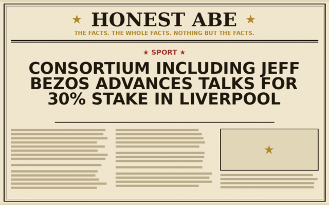 Consortium Including Jeff Bezos Advances Talks for 30% Stake in Liverpool