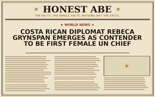 Costa Rican Diplomat Rebeca Grynspan Emerges as Contender to Be First Female UN Chief