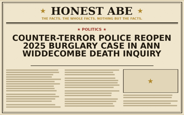 Counter-terror police reopen 2025 burglary case in Ann Widdecombe death inquiry