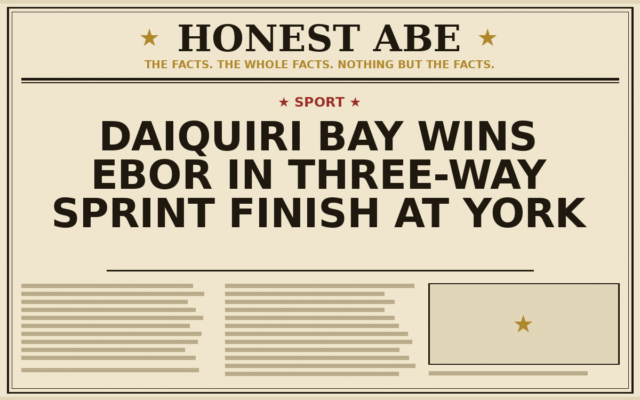 Daiquiri Bay Wins Ebor in Three-Way Sprint Finish at York