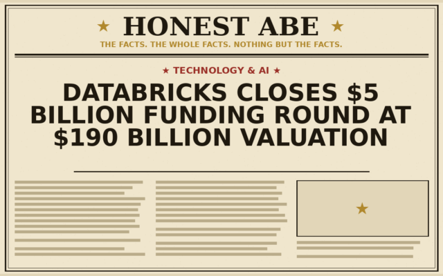 Databricks Closes $5 Billion Funding Round at $190 Billion Valuation