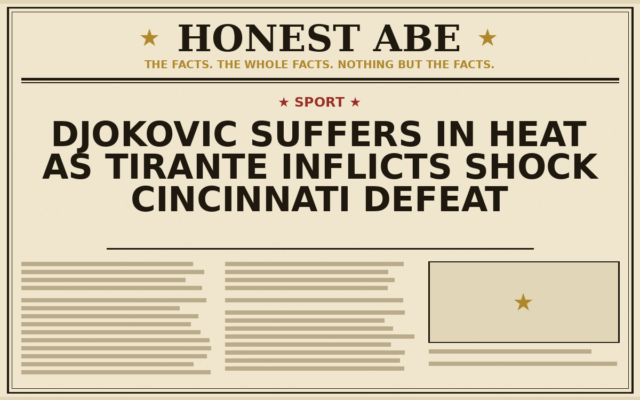Djokovic Suffers in Heat as Tirante Inflicts Shock Cincinnati Defeat
