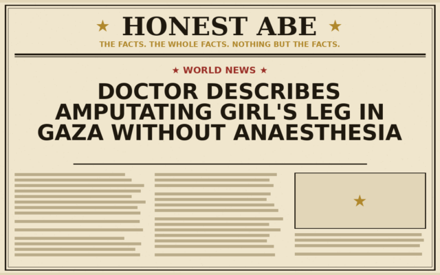 Doctor Describes Amputating Girl’s Leg in Gaza Without Anaesthesia
