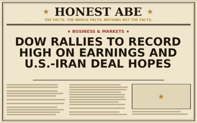 Dow Rallies to Record High on Earnings and U.S.-Iran Deal Hopes