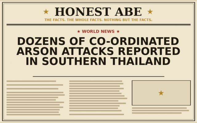 Dozens of Co-ordinated Arson Attacks Reported in Southern Thailand