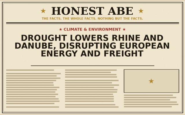 Drought Lowers Rhine and Danube, Disrupting European Energy and Freight