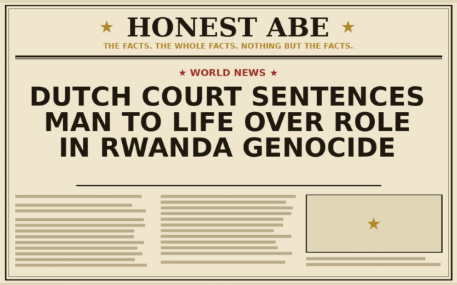 Dutch Court Sentences Man to Life Over Role in Rwanda Genocide