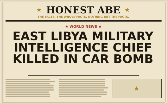 East Libya Military Intelligence Chief Killed in Car Bomb