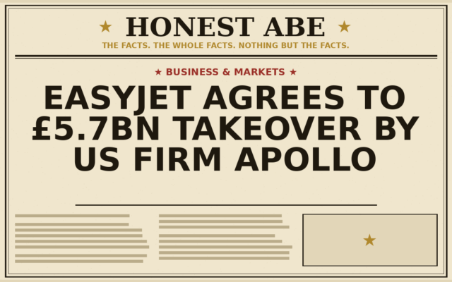 EasyJet Agrees to £5.7bn Takeover by US Firm Apollo