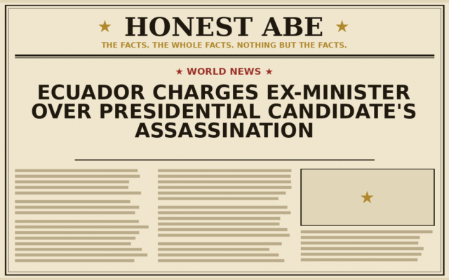Ecuador Charges Ex-Minister Over Presidential Candidate’s Assassination