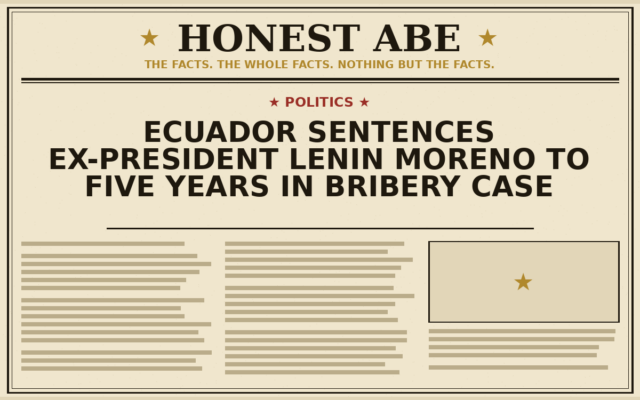 Ecuador Sentences Ex-President Lenin Moreno to Five Years in Bribery Case