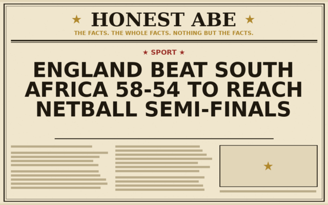 England Beat South Africa 58-54 to Reach Netball Semi-Finals